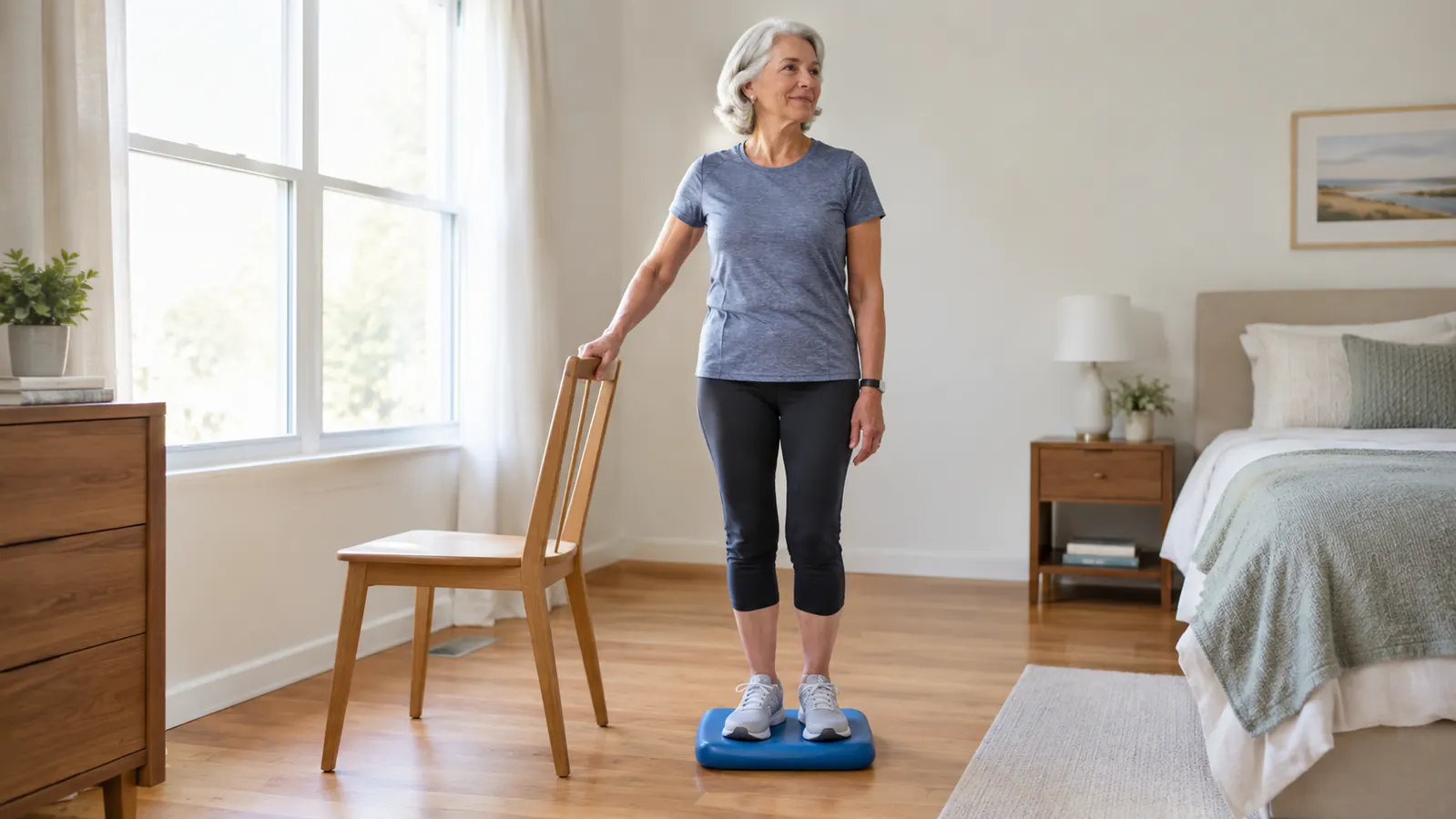 How to Improve Balance at Home With a Balance Pad